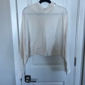 Fabletics Cloud Jersey Hoodie Sweatshirt - Bone